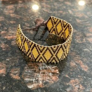 BoHo beaded Tie bracelet